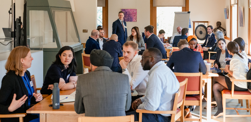 Master students in breakout groups