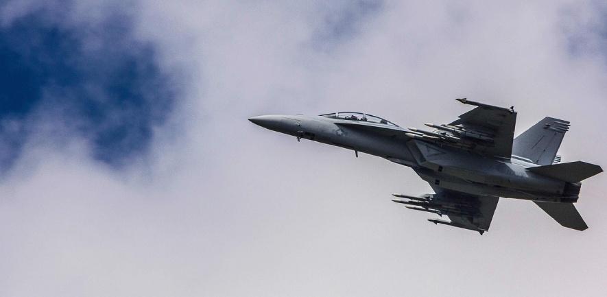 American military jet flying