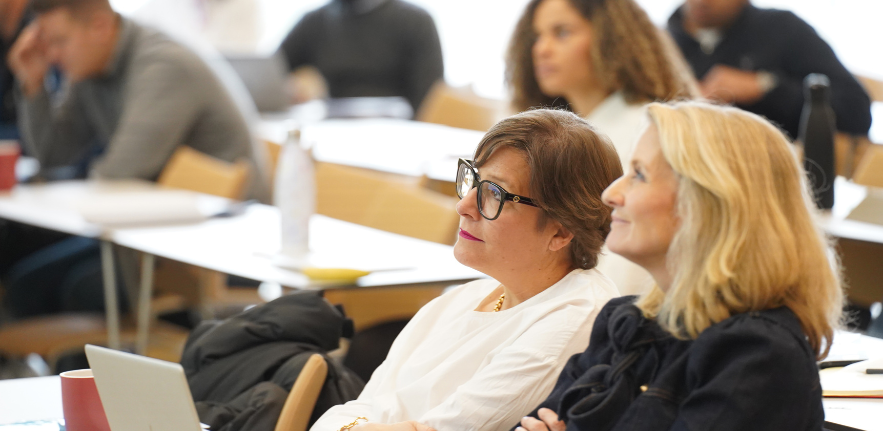 Master's in Sustainability Leadership students Students watching a lecture